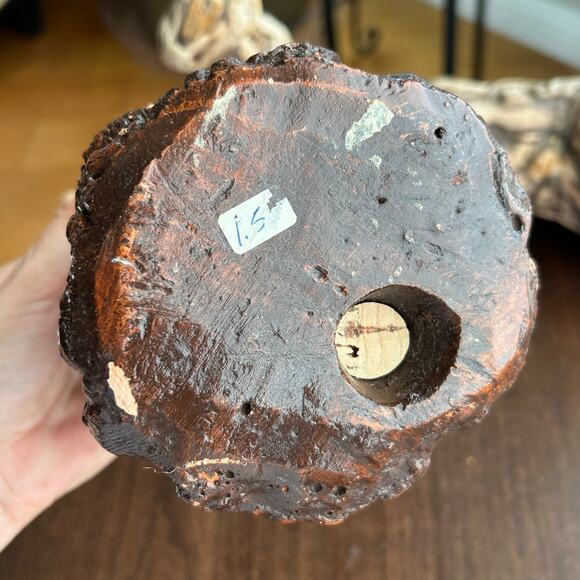 Vintage Matchless Candle Holder Sculpted Clay Tree Face 1975 Jason Christoble - Picture 6 of 8